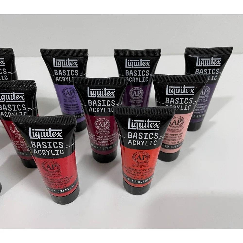 Liquitex Basics Acrylic Paints 22 mL (0.74 fl oz) 12 Tubes